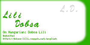 lili dobsa business card